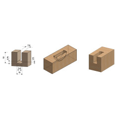 Fresa in HW negativa zZ2 per giunzioni lamello clamex P-SYSTEM