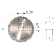 PCD saw blade for panel sizing machine H6