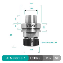 ER32 und ER40 Spannzangenfutter HSK63F, Präzision und Langlebigkeit für hochwertige Bearbeitung. ER32 und ER40 Spannzangenfutter HSK63F, Präzision und Langlebigkeit für hochwertige Bearbeitung.