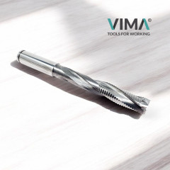 HW positive shank cutter to work door  lock slot. Chip breaker Z3 with negative part for better finshing of plate house