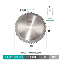 Sierra diamantada PCD H4 para paneles