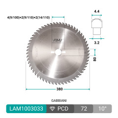Discover the PCD H4 diamond panel saw blade for precision cutting in the LAME INCISORI category. Durable and efficient.