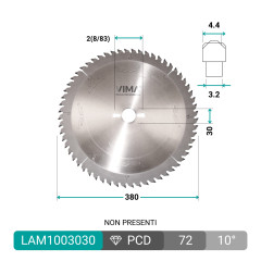 Sierra diamantada PCD H4 para paneles