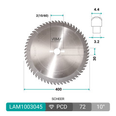 Lame diamantée PCD H4 pour panneaux