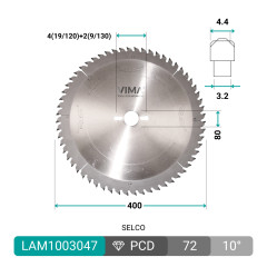Lame diamantée PCD H4 pour panneaux