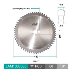 Diamant PCD H4 Plattensägeblatt