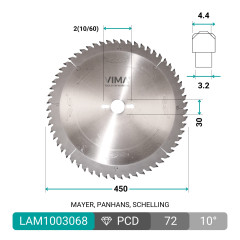 PCD H4 diamantzaag voor panelen