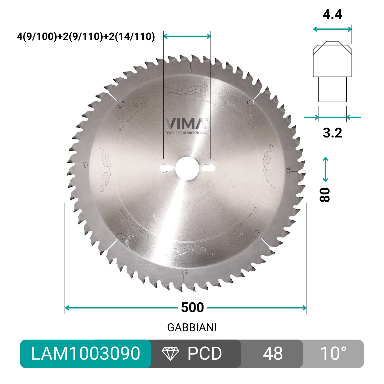 PCD H4 diamond panel saw blade