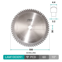 Lama in diamante sezionatrice PCD H4