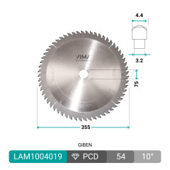 Lama in diamante sezionatrice PCD H6