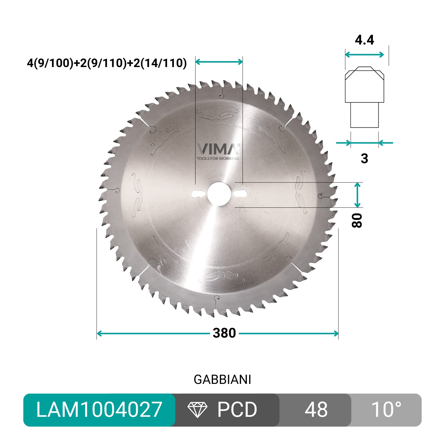 Diamant PCD H6 Plattensägeblatt