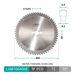PCD H6 diamantzagen voor panelen