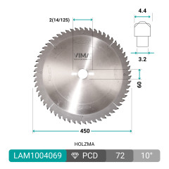 Sierra diamantada PCD H6 para paneles