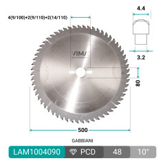Sierra diamantada PCD H6 para paneles