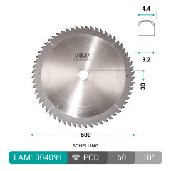 Lame diamant PCD H6 pour panneaux