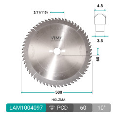 Lama in diamante sezionatrice PCD H6