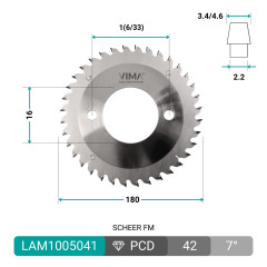 Lama incisore in diamante PCD H4