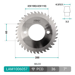 Lama incisore in diamante PCD H6
