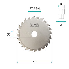 Lâmina incisora regulável de diamante PCD H6