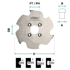 Lame diamantée PCD lamello pour assemblages Clamex P-SYSTEM
