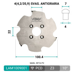 Lâmina diamantada PCD lamello para juntas Clamex P-SYSTEM