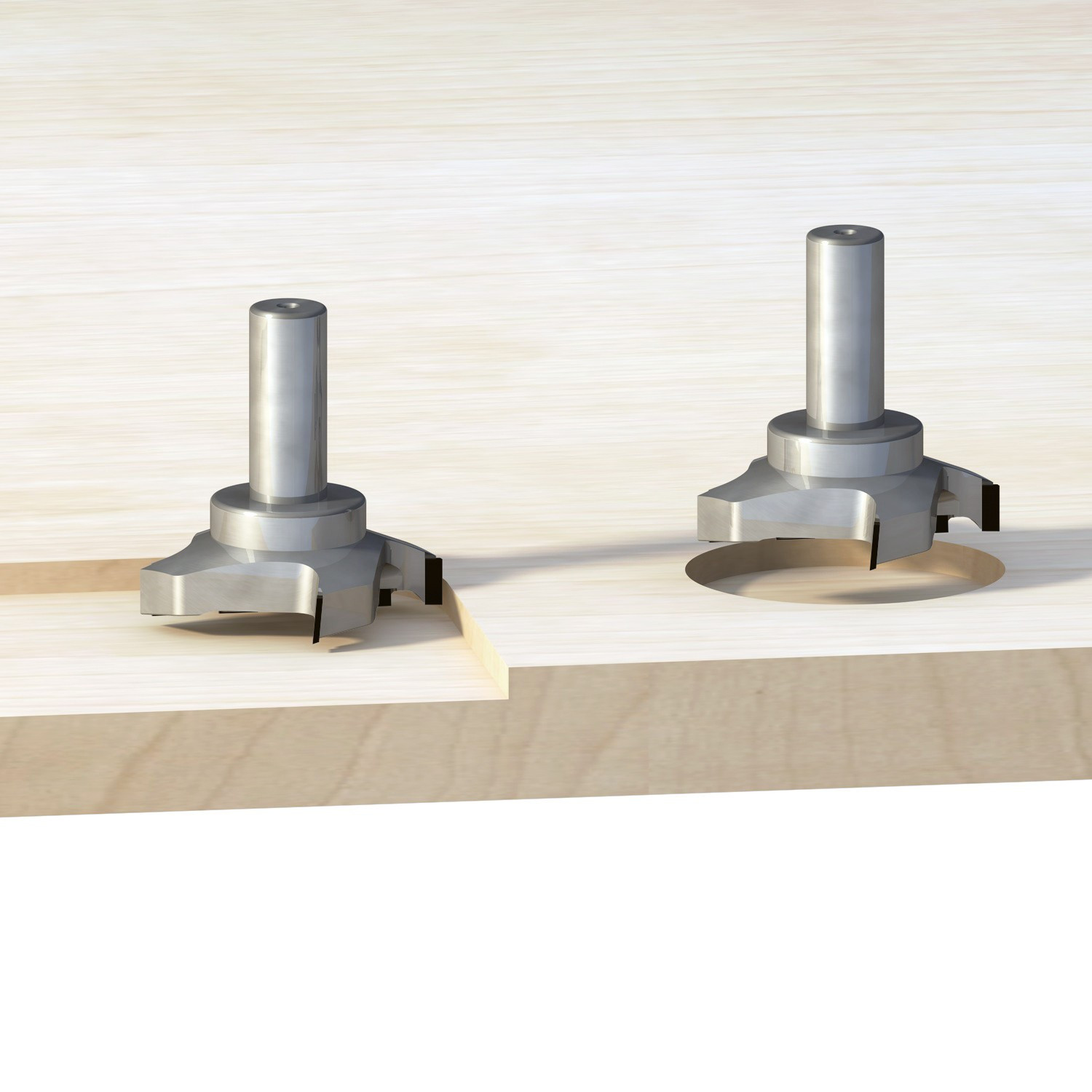Diamond router bit for surfacing drilling and rebates