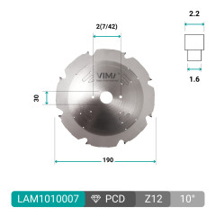 Lâmina diamantada PCD H4 para máquinas portáteis para materiais duros e abrasivos