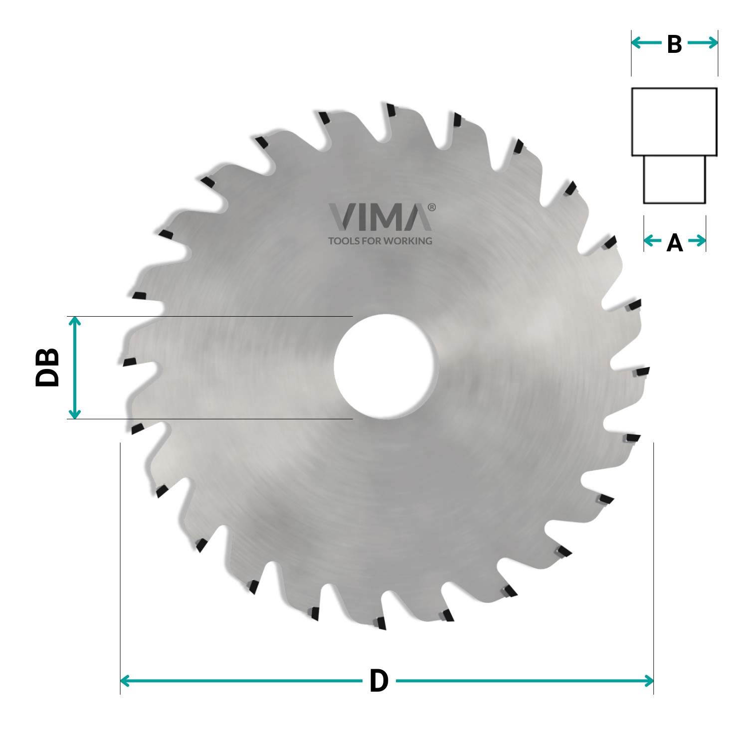 PCD circular blade for flat grooving