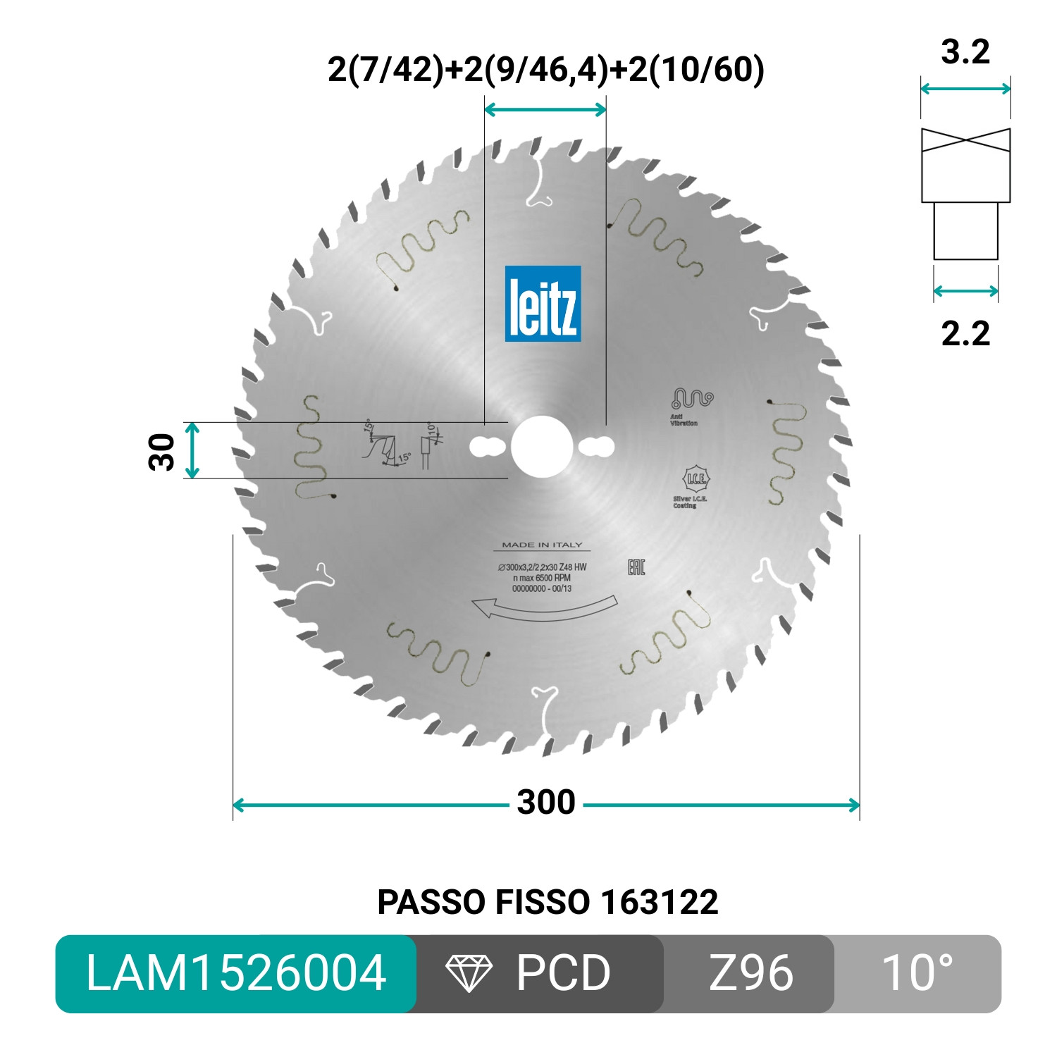 HW circular saw blade LEITZ for professional wood cutting