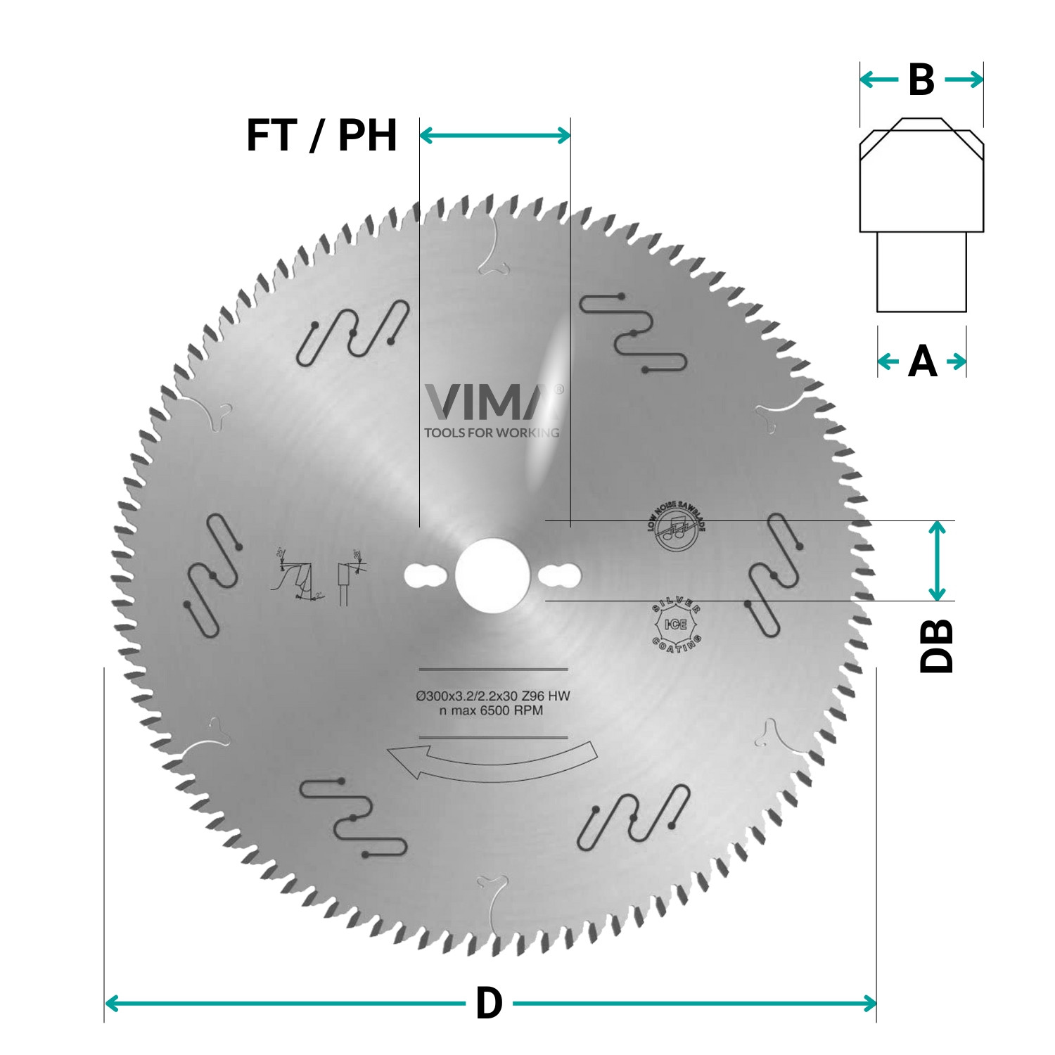 HW blade for squaring chipboard and MDF
