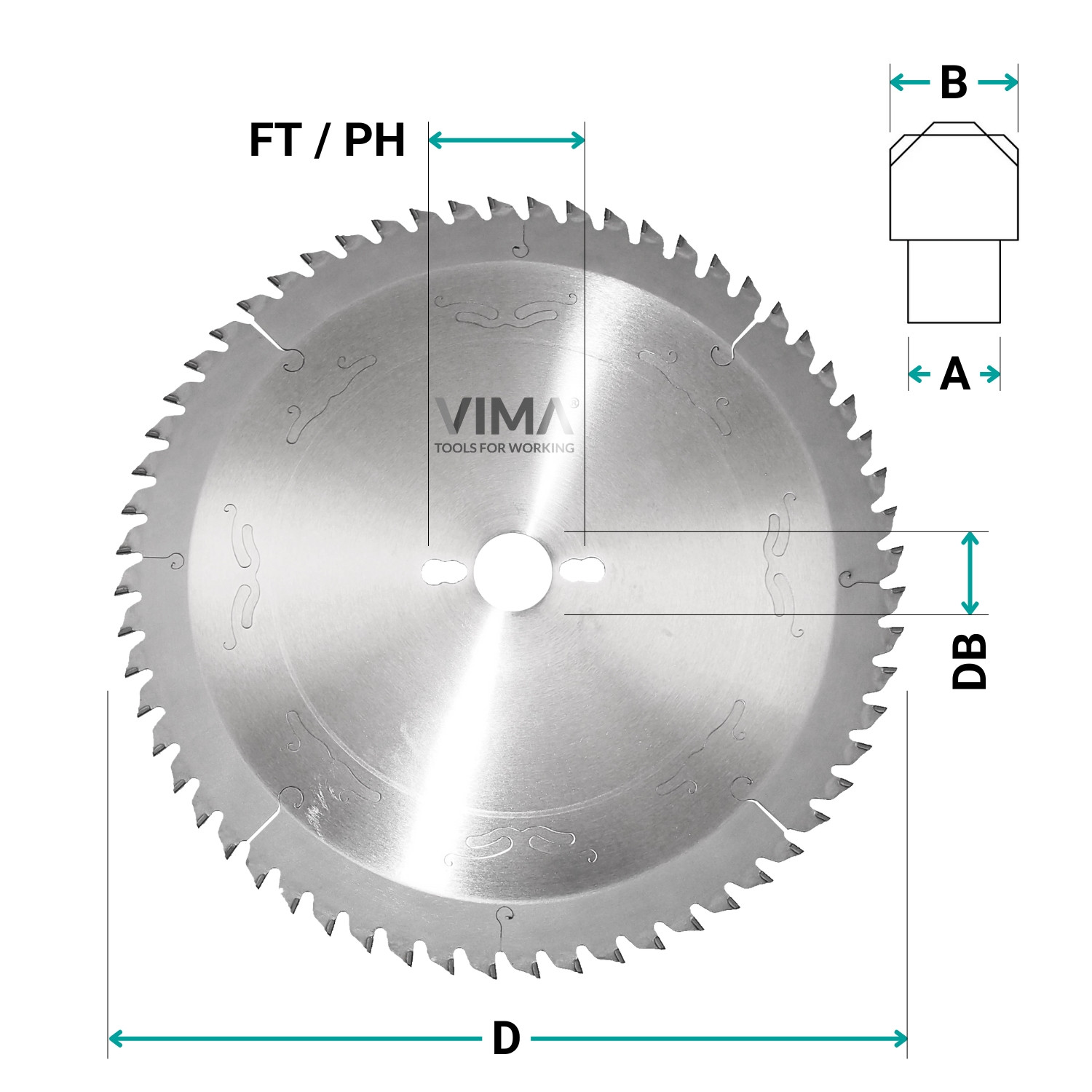 Lame circulaire HW pour aluminium à dents positives pour métaux non ferreux