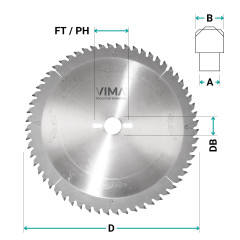 HW circular saw blade for aluminum with positive teeth for non-ferrous metals