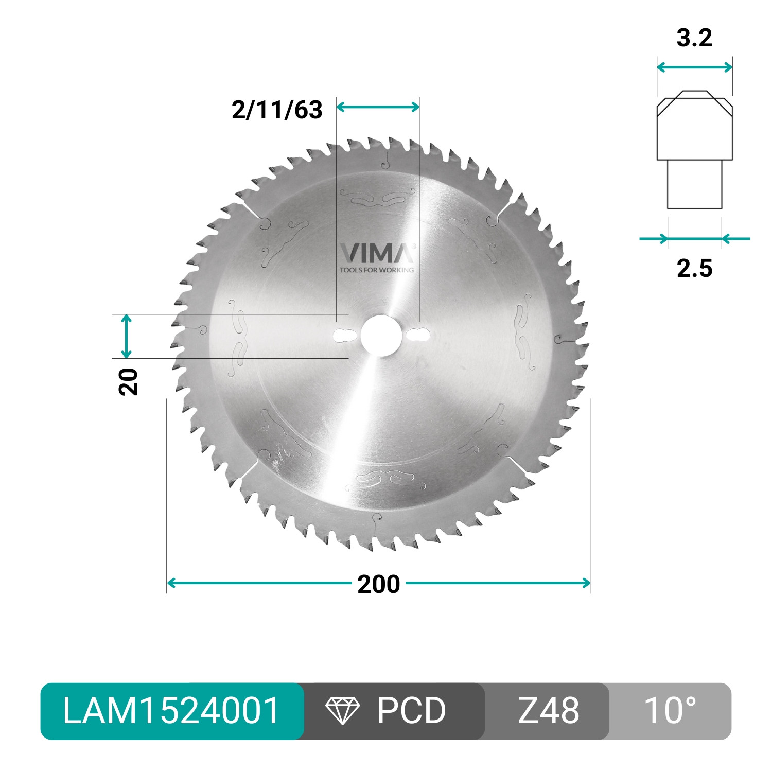 Lame circulaire HW pour aluminium à dents positives pour métaux non ferreux