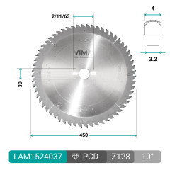 HW Kreissägeblatt für Aluminium mit positivem Schnitt für NE-Metalle