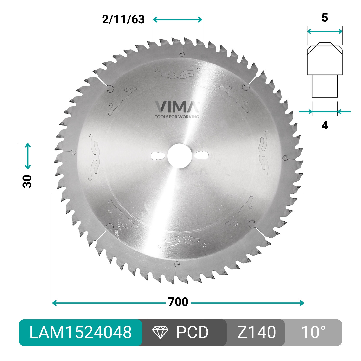 Lame circulaire HW pour aluminium à dents positives pour métaux non ferreux