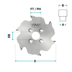 HW cutter for Lamello systems and biscuit joints