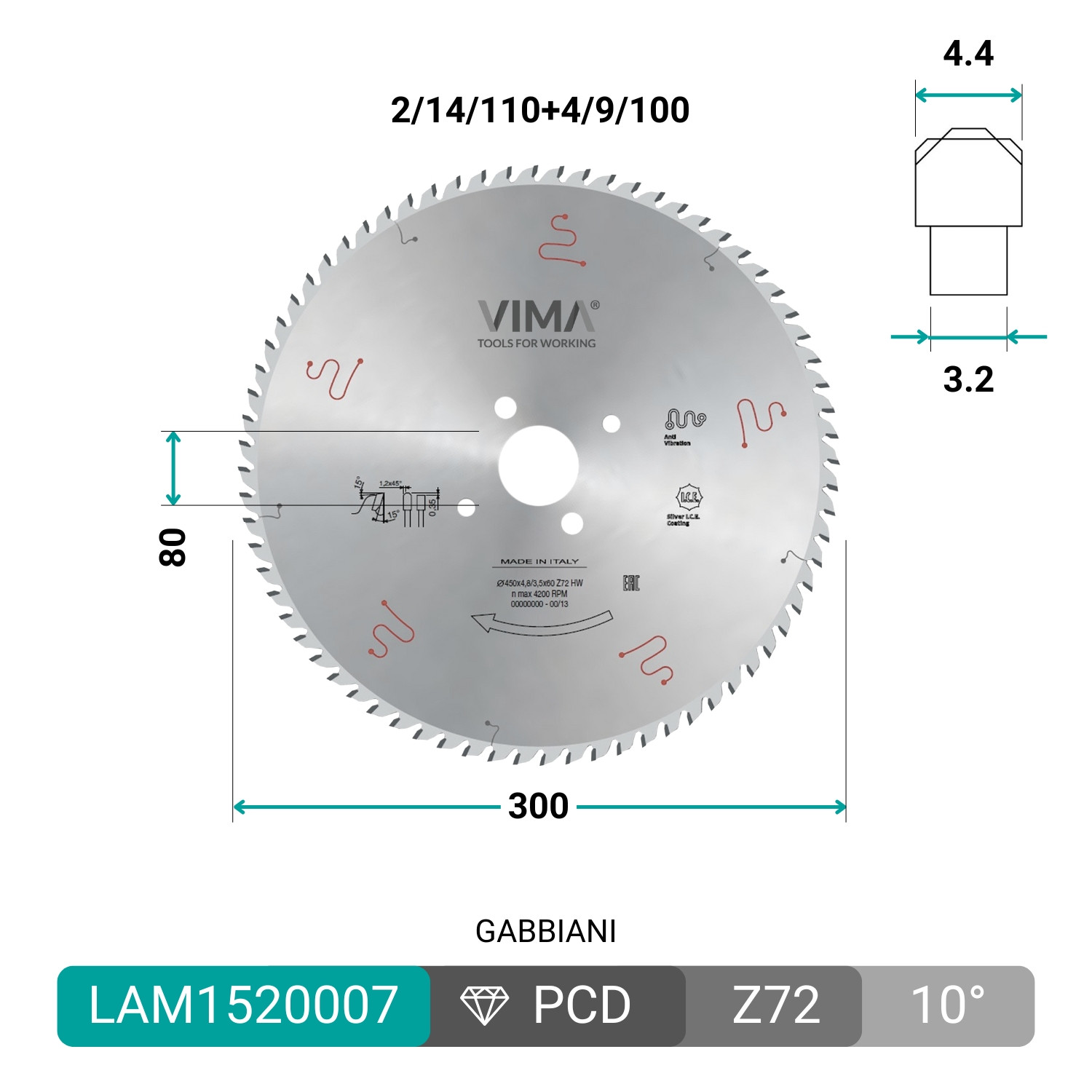 HW circular blade for panel saws