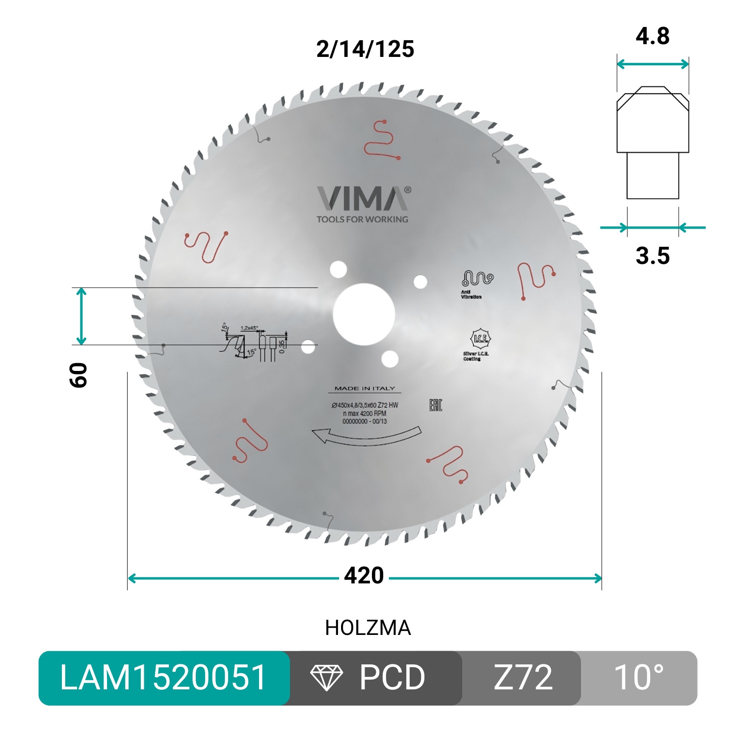 Lame circulaire HW pour scies à panneaux