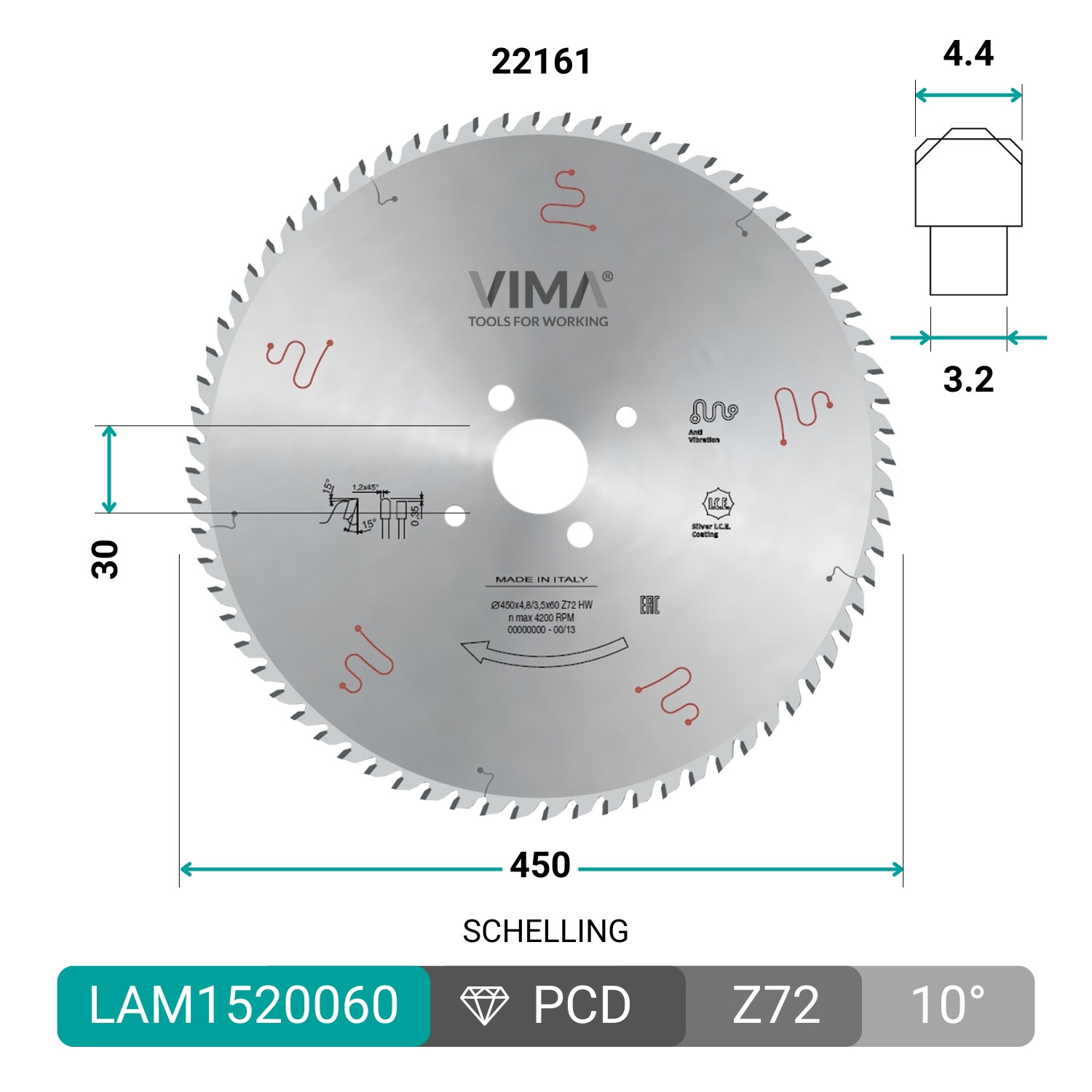 HW circular blade for panel saws