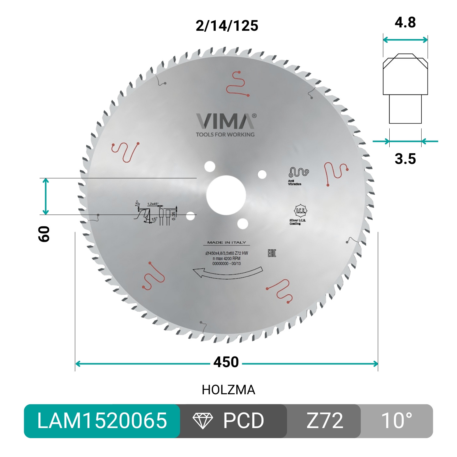 Lame circulaire HW pour scies à panneaux