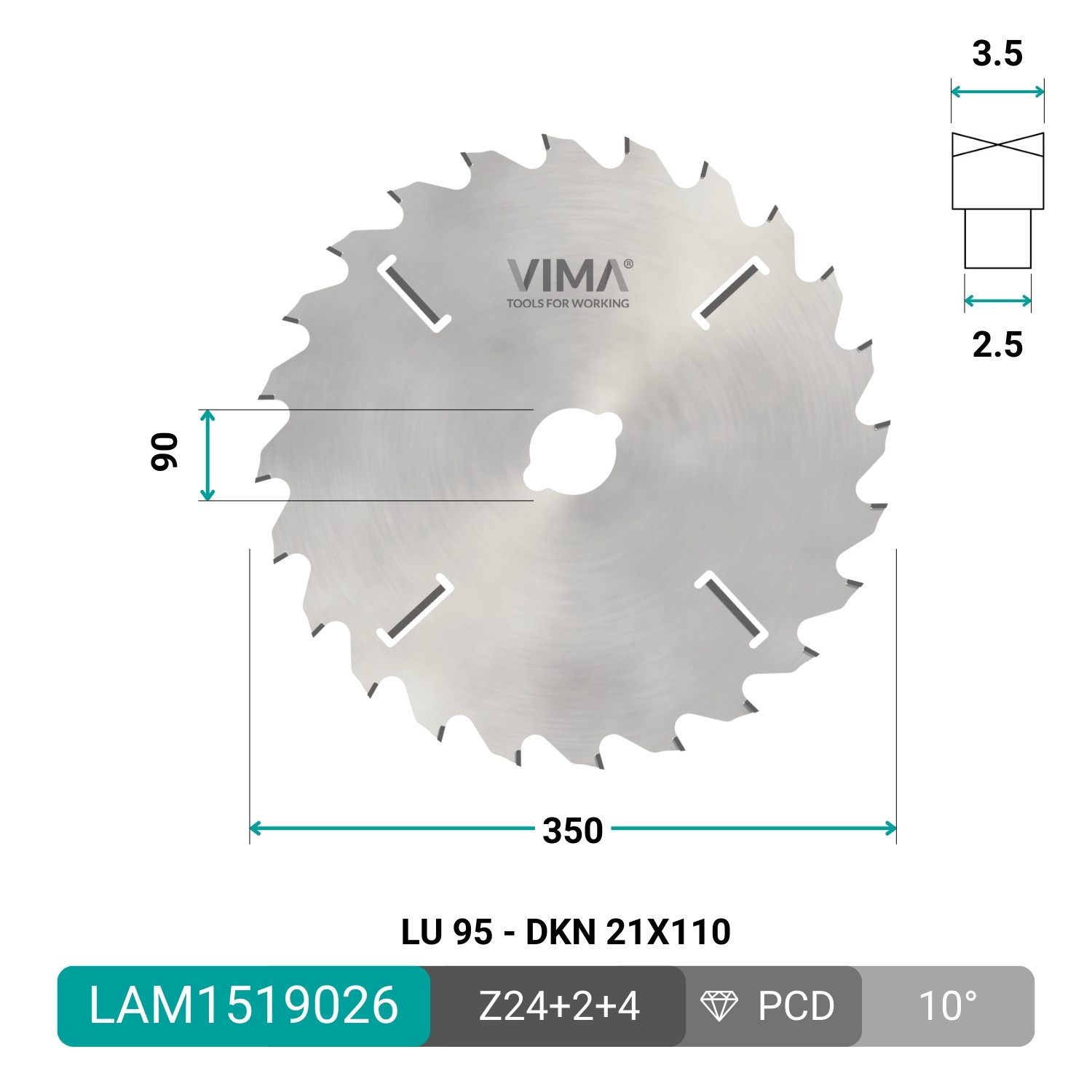 Lâmina HW com riscadores internos para multilâmina