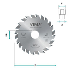 Adjustable HW scoring saw blade