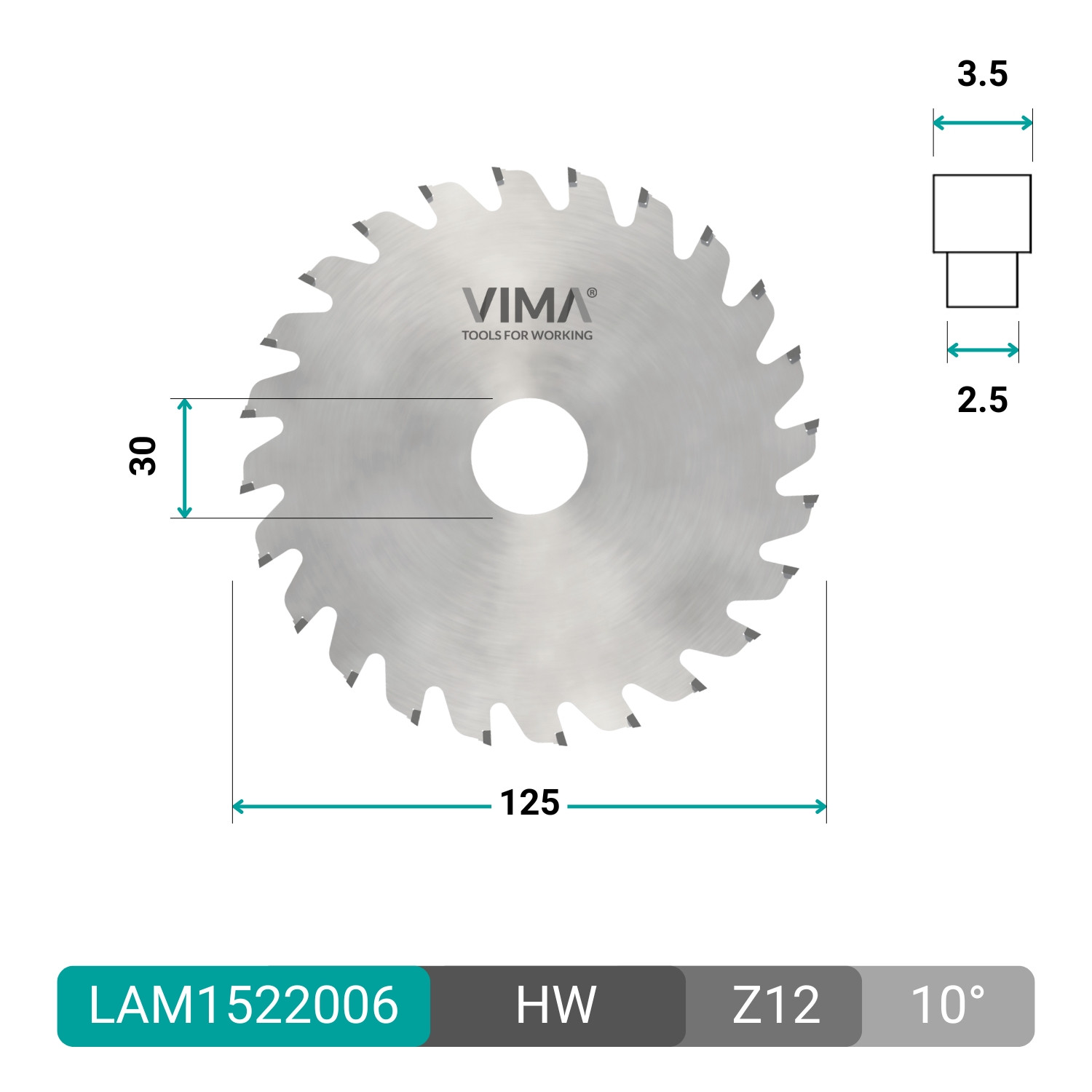 Lame circulaire HW pour rainures