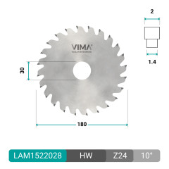 Lame circulaire HW pour rainures