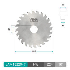Lame circulaire HW pour rainures