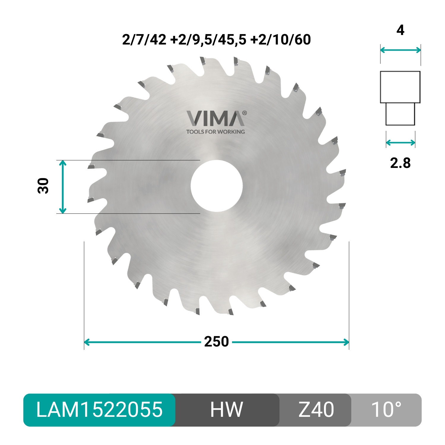 HW circular grooving saw blade