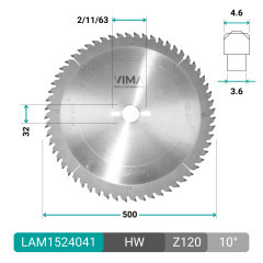HW Kreissägeblatt für Aluminium mit positivem Schnitt für NE-Metalle