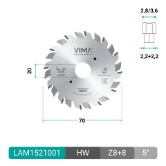 Lame inciseuse réglable en HW