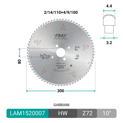 Lame circulaire HW pour scies à panneaux