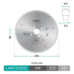 HW circular blade for panel saws